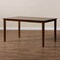 Baxton Studio Eveline Walnut Brown Finished Rectangular Wood Dining Table 165-10520 - alternate 6